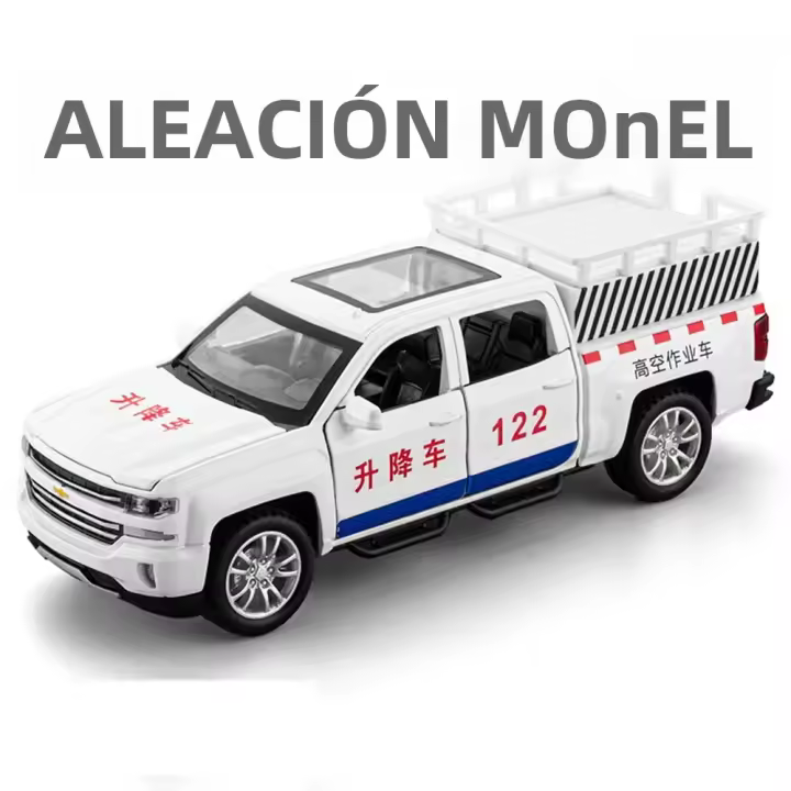 Modelo De Camión De Elevación Escala 1:32 En Aleación Y Diseño De Fondo De Metal Con Puertas Abiertas Luz Y Sonido Vehículo De Simulación Regalo - 1