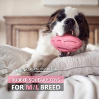Juguetes Para Perros Masticadores Agresivos De Goma Squeaky Bola De Masticar Para Dientes Duraderos Y Limpieza Adecuado Para Razas Medianas Y Grandes - details 10