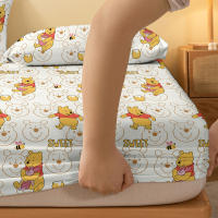 Sábana Ajustada De Poliéster 100% Con Patrón De Winnie Piggy Pijie Digital Impreso Para Dormitorio Sin Funda De Almohada - details 4