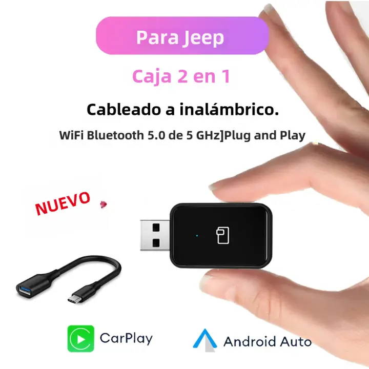 Adaptador Inalámbrico Nuevo 2024 Para Coche Mini CarPlay Android Auto Inteligente Para Jeep Wagoneer Compass Cherokee Benegde Wrangler Gladiator - 1