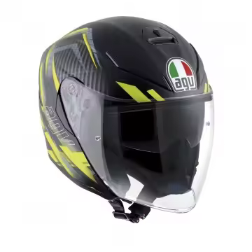 Casco Jet AGV K-5 Jet Multi Urban Hunter Matt Black Yellow 2205 - 1