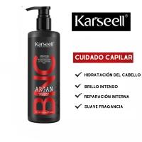 KARSEELL Champú Reconstructor Cabello Seco y Dañado Hidratación Profunda Aceite de Argán Vitamina E Ácidos Grasos Antiencrespamiento Protección del Color Todo Tipo de Cabello Cabellos tratados con Color - 500 ml. - details 0