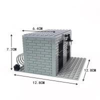 Bloques De Construcción DIY Con Alambre De Espinas Escena Militar Prisión Célula Pequeña Pieza Bloques De Plástico ABS Compatibles Con Lego Para Adultos - details 4