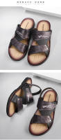 Sandalias De Moda Para Hombre Verano Cómodas Casual Zapatillas De Playa Antideslizantes Abiertas Tacones Planos Material De Suela De Goma Cuero Artificial - details 8