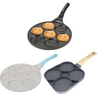 PANCAKES PAN 4 COPAS SARTén Antiadherente Para Desayuno Hamburguesa Huevo Pana Pans De Fondo Plano Fabricado Con Piedra Médica Y Aluminio Cocina - details 11