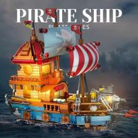 Bloques De Construcción De Piratas Medievales Creativos Barco Modelo Caribeño Aventura Con Bloques Pequeños Para Niños Y Adultos Regalo Ideal Para Navidad - details 1