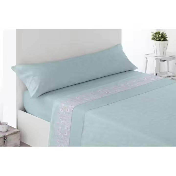 Juego de Sábanas de Tela, Modelo Roda, Color Beige, Miracle Home - 1