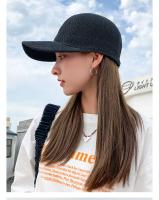 Sombrero De Béisbol De Paja Transpirable Para Hombres Y Mujeres Verano Sombreros De Sol Ajustables De Color Sólido Accesorios De Playa Protección UV - details 4