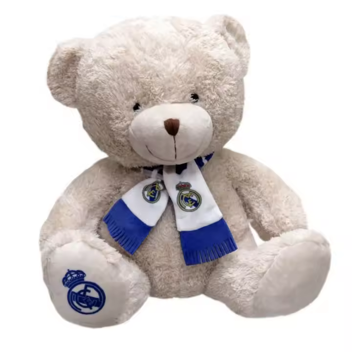 Real Madrid Peluche Beige Junior con Forma de Oso y Motivo Estampado - 1