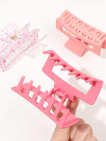 3 Pcs Clip De Pelo Grande Para Mujeres Y Niñas Clips De Cabello Fuerte Mate Cuadrado Para Pelo Grueso O Fino Protección Solar Accesorio De Moda - details 13