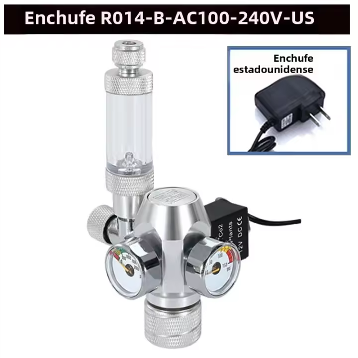 Nuevo Sistema De Regulación De CO2 Para Acuario Válvula Electromagnética Y Contador De Bolbolas Control De CO2 Para Tanque De Peces Válvula Reductora De Presión CO2 DIY - 1