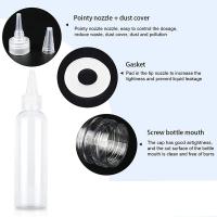 10Pcs Botellas De Plástico Squeezable Transparentes Con Boquilla Fina Para Tinta Pegamento Color Paste Ink 10/30/50/60/100/120ml - details 1