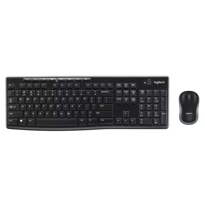 Teclado y ratón Logitech Wireless Combo MK270 - USB Inalámbrico RF Teclado - Inglés (UK) - Negro - U - 1