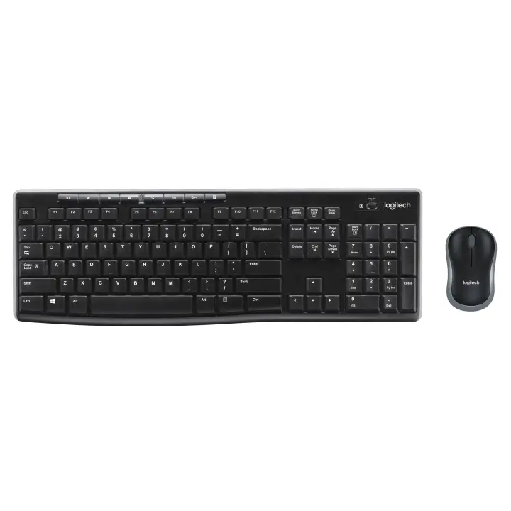 Teclado y ratón Logitech Wireless Combo MK270 - USB Inalámbrico RF Teclado - Inglés (UK) - Negro - U - 1