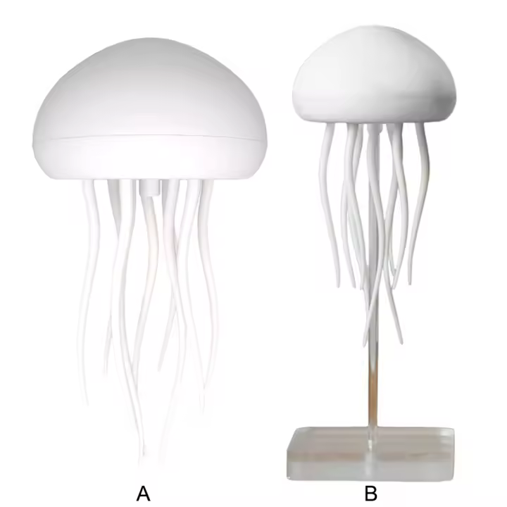 Lámpara De Mesa Recargable LED En Forma De Medusa Con Luz Nocturna RGB Gradiente Control Por Voz Para El Hogar Y Decoración - 1