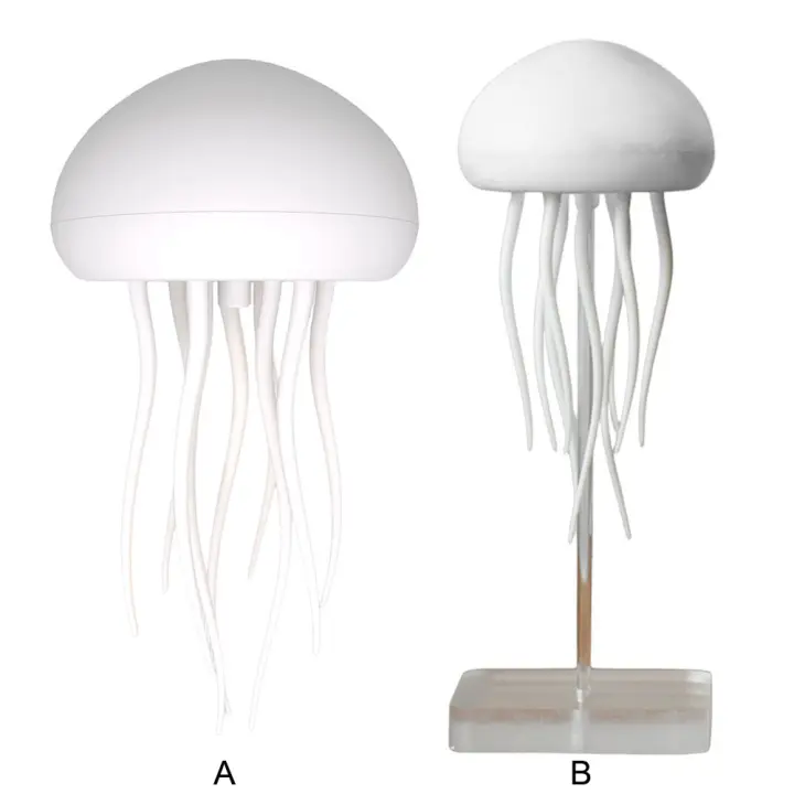 Lámpara De Mesa Recargable LED En Forma De Medusa Con Luz Nocturna RGB Gradiente Control Por Voz Para El Hogar Y Decoración - 1