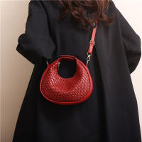 Bolso De Hombro PU Cuero Moda Color Sólido Con Red Trendy Bolso Cruzado Pequeño Para Damas Lujo Diseñador Bolsos De Mano - details 3