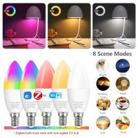 Bombilla LED Inteligente EWelink E14 Luz Candle RGB Control Remoto APP Y Voz Google Home Decoración Para Habitación - details 1
