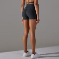 Shorts Deportivos Sin Costuras Cintura Alta Push up Yoga Elásticos Para Gimnasio Y Correr Shorts Transpirables De Poliéster Y Nylon - details 40