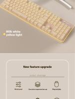 Teclado Inalámbrico Silencioso AULA Para Gaming Con Cable Espejo De Apex Y LOL Teclado De Oficina Para Laptop Regalo De Halloween Para Niños - details 2