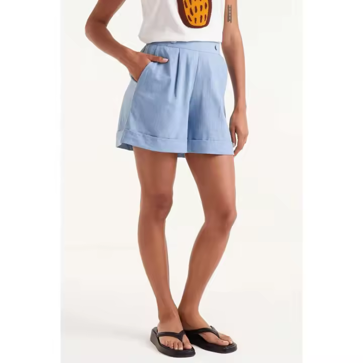 Compañia Fantastica Shorts Mujer Efecto Denim - 1