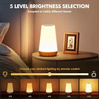 Lámpara De Mesa LED Táctil Con Luz Nocturna Recargable Por USB Control Remoto Dimmer Y Modos De Color Multicolor Para Dormitorio - details 1