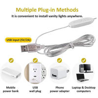 Espejo De Maquillaje LED Con Luces De Batería Recargable USB Para Vestíbulo Iluminación Ajustable Para Baño Y Mesa De Vestir - details 8