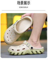 Clogs Verdes Para Hombre 2025 Sandalias De Playa Al Aire Libre Antideslizantes Plataforma Ligera Hueco Saludables Para Jardín - details 7