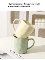 Taza De Cerámica Sólida Y Simple De Gran Capacidad Para Bebidas Como Jugo Y Leche Taza De Té De La Tarde Con Asa Para Café Tableware - details 6