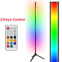 Lámpara De Piso Inteligente LED 120CM RGB Control Tuya Luz De Fondo Para TV Sincronía Rítmica Iluminación Vertical Moderna - details 0