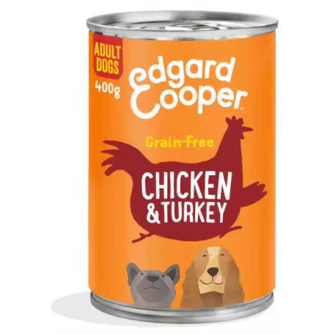Edgard & Cooper Adult Grain Free Pollo Y Pavo Perro Latas 400 Gr - 1