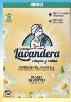 LA LAVANDERA DETERGENTE POLVO FLORES 80 lavados . 2,4KG. PACK 2 UDS 40 LAVADOS - details 0