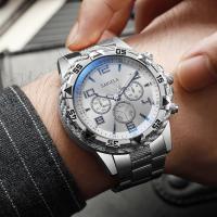 Set De 2 Relojes Para Hombre De Acero Fashion Con Mecanismo De Cuarzo Sin Caja Relojes De Pulsera Para El Muñeca - details 2