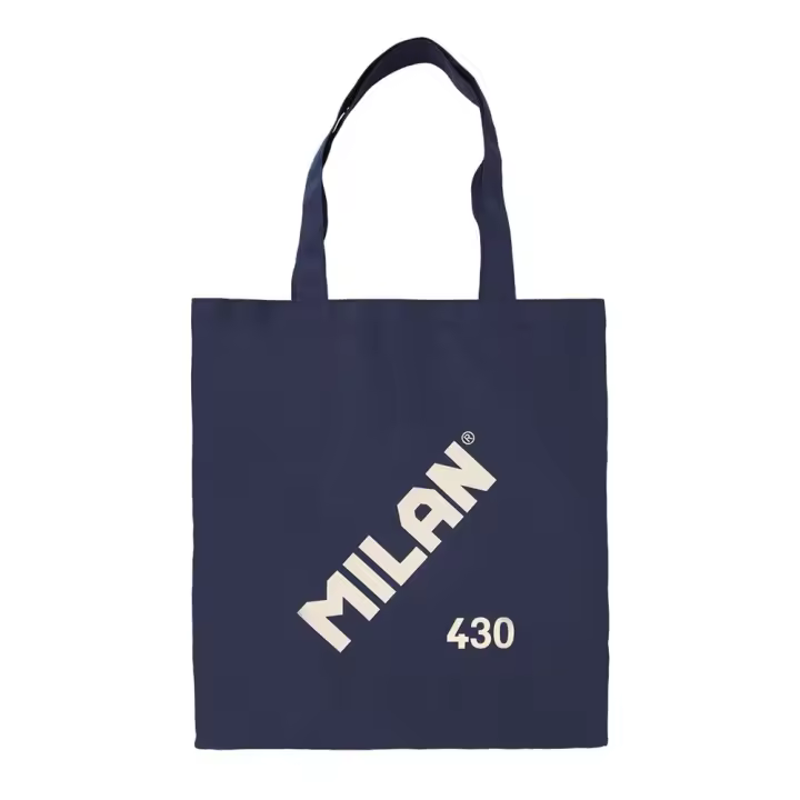 BOLSA TELA ASAS TOTE BAG MILAN SERIE 1918 AZUL MARINO- TOTTE BAG - 1