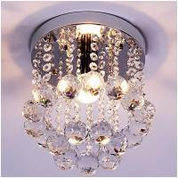 Lámpara De Techo SUNMEIYI De Cristal E27 80V-265V Para Sala De Estar Comedor Pasillo Lujo Cristal Chandelier Metal Polido Moderno - details 0