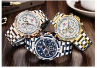 Reloj De Pulsera De Cuarzo MINI FOCUS Para Hombre Con Cronógrafo Y Manos Luminosas Acero Inoxidable Bisel Redondo Resistente Al Agua - details 22
