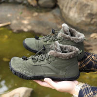 Botas De Invierno Para Hombres Y Mujeres Zapatos Casuales De Nieve Botas De Pies Calientes Para Exteriores Trabajo Zapatillas De Neopreno Cremallera Ajuste Tamaño 36-47 - details 8