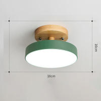 Lámpara De Techo LED En Madera Creativa Para Dormitorio Sala De Estar Pasillo Restaurante Iluminación Decorativa AC220V Instalación Fija - details 3