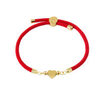 Pulsera De Correa Milanés De Acero Inoxidable Corazón De Amor Para Hombres Y Mujeres Hecho a Mano Ajustable Hilo Rojo - details 6