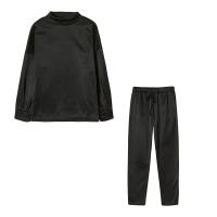 Conjunto De Dos Piezas Para Mujer De Otoño E Invierno Suéter De Cuello Alto Casual Color Sólido Pantalones Conjunto De Moda - details 19