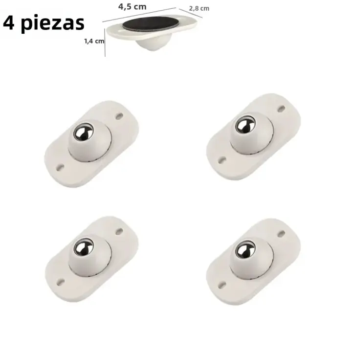 Rueda Giratoria De Autoadhesión 360° Rueda De Bola Con Alta Capacidad De Carga Para Muebles Mini Ruedas De Caster Rotativas - 1