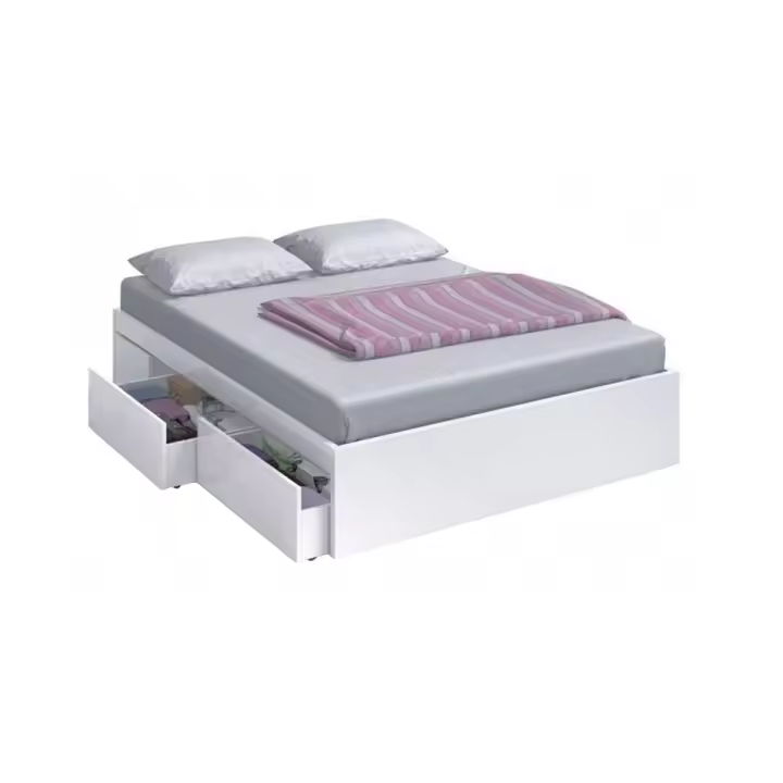 Duehome - Cama Matrimonio Kendra con 4 Cajones de Almacenaje - 1