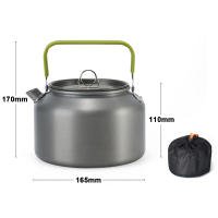 Kettle De Camping Portátil Exterior Antideslizante De Aluminio Ligero Con Manija Antisalpicaduras Para Picnic Y Cocina - details 9