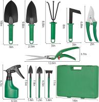 Juego de herramientas de jardinería de 10 piezas, Kit de herramientas de jardinería con Pala, herramientas de jardinería con ESTUCHE DE Transporte - details 0