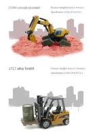 Huina 1:50 Vehículo De Ingeniería En Miniatura Camión Excavadora Con Cargador Y Rodillo Juguete Para Niños Material Metálico Y Plástico - details 7