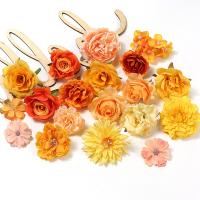 Cabezas De Flores Naranjas Artificiales En Seda Para Decoración De Hogar Bodas Fiestas Accesorios Regalos De San Valentín Uso Interior - details 5