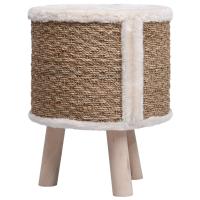vidaXL Casa para gatos con patas de madera 41 cm hierba marina - details 4
