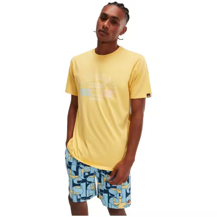 Camiseta de Manga Corta Ellesse Giambettio para hombre en color amarillo - 1