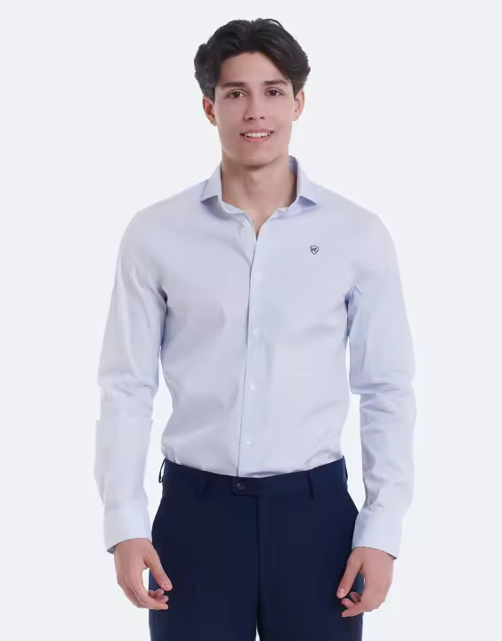CAMISA RAYAS CUELLO ITALIANO DOBLE PUÑO - 1