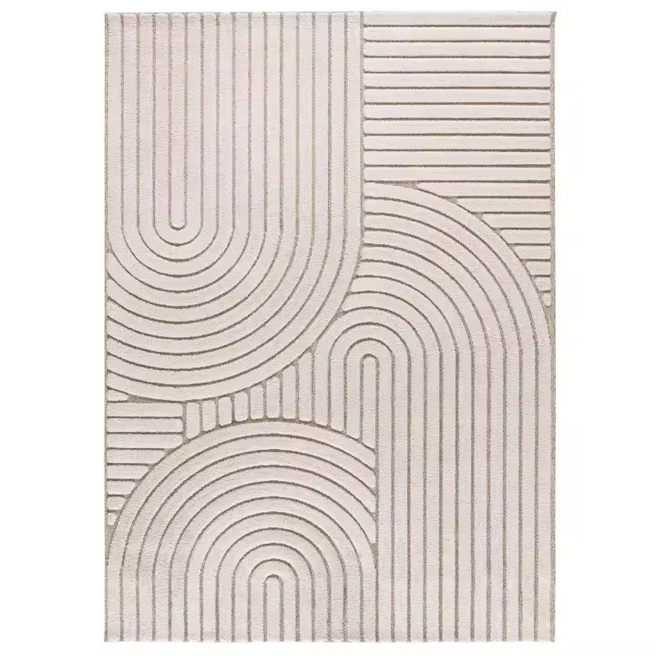 ATTICGO Alfombra de Interior de Estilo Escandinavo con relieve en Blanco - DIENA 40424 | 80X150, 120X170, 160X230 cm - 1